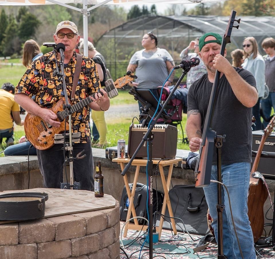 Outdoor band performance with audience